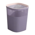 thumbnail image 2 of Small Trash Can Wastebasket, Garbage Container Basket for Bathrooms, Trash Can with Lid, Bathroom Trash Can Contactless Trash Can Large Capacity Trash Can Living Room Trash Can Thickened Trash Can, 2 of 8