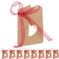 thumbnail image 1 of MasteelfCA 50pcs Tag Kraft Paper Tag with Red Rope Hollow Heart Shape Lable for Wedding Birthday Decoration, 1 of 8