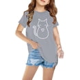 thumbnail image 2 of Économies d'Été! SROBPTY T-Shirts à Manches Courtes pour Tout-Petits, T-Shirt Mode à Col Rond Imprimé pour Garçons et Filles Tout-Petits, Haut à Manches Courtes Gris, 4 Ans, 2 of 5