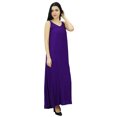 thumbnail image 4 of Bimba Robe Maxi Unie à Bretelles Spaghetti pour Femme pour l'Été, Tenue de Plage, Robe d'Été, 4 of 8