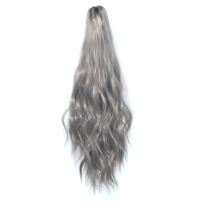 QUYUON Extensions de Cheveux Droites à Clip Postiches pour Femmes Perruques Longues d'Apparence Naturelle Pièce de Cheveux pour Femmes Extensions de Queue de Cheval Clips Synthétiques sur Extensions de Cheveux Type de Cheveux Q1110
