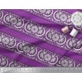thumbnail image 3 of Soimoi Satin Silk Fabric Geometric,Leaves & Floral Block Print Sewing Fabric Yard 42 Inch Wide, 3 of 3