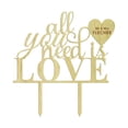 thumbnail image 1 of All You Need is Love Custom Cake Topper Personalized Rustic Wooden Cake Topper Cake Decoration 7-8 Inches Wide, 1 of 3