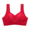 thumbnail image 1 of Bigersell Front Close Sports Bras for Women Daisy Bras Front Closure Bras for Older Women Bras for Older Women Front Closure Bra Front Closure R-12-Red M, 1 of 2
