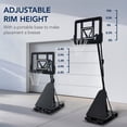thumbnail image 4 of Best Choice Products Panier de Basketball Réglable 4,4-10 Pi, But Portable avec Panneau Arrière Incassable, Retour de Ballon, Gel de Base - Noir, 4 of 9