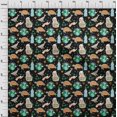 thumbnail image 4 of oneOone Rayon Black Fabric Earth Sewing Craft Projects Fabric Prints By Yard 56 Inch Wide, 4 of 4
