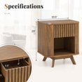 thumbnail image 3 of Costway 2 PCS Wood Nightstand with Drawer & Open Shelf Storage Home Bedside Table for Bedroom, 3 of 9
