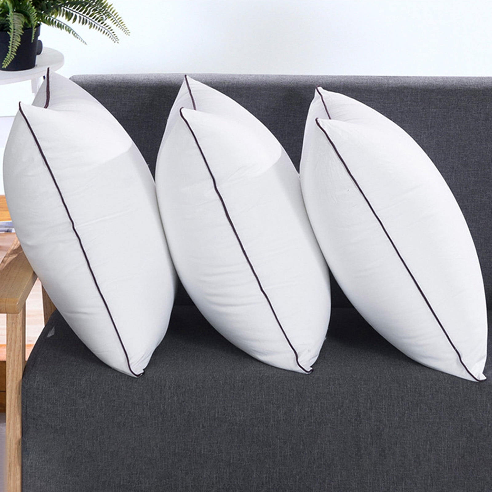 mtvxesu Pillows for Bed, Brushed Fabric Pillow Core Cotton Lumbar Cushion Cushion Core Cooling Pillow Hotel Pillows Bed Savings