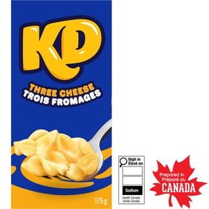 Kraft Dinner Three Cheese Macaroni and Cheese Dinner, 175g Box