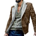 thumbnail image 4 of Qertyioot Tops for Men Fall Winter Casual Long Sleeve Button Fashion Jacket, 4 of 6