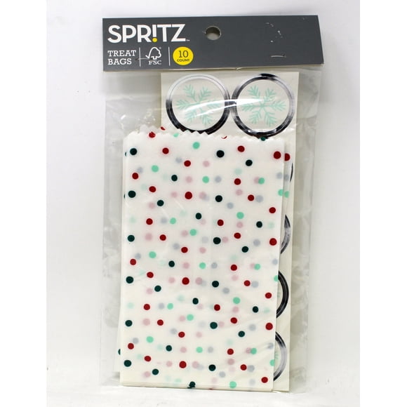 Spritz Sacs à Friandises à Pois, Lot de 10