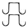 thumbnail image 1 of Shisuyan Scratch Resistant Curtain Rod Bracket Black 2Pack 6.2x3.1in, 1 of 9