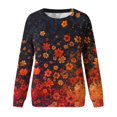 thumbnail image 4 of KIHOUT Chandails Molletonnés pour Femmes en Liquidation, Hauts Blouse à Manches Longues d'Automne et d'Hiver à Col Rond à Imprimé Floral, Coupe Ample, Taille P-2TG, 4 of 5