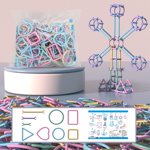 Apmemiss Liquidation 420Pcs Construction de blocs de construction de jouets de forme différente Ensemble d'ingénierie de construction éducative 3D Puzzle, Kit de connexion créative entre les verrous, Grand Jouet pour les deux garçons et les filles