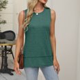 thumbnail image 3 of Pisexur Blouses pour Femmes Décontractées Mode Printemps/été Col Rond T-shirt Uni Manches Courtes Blouse Verte,P, 3 of 3