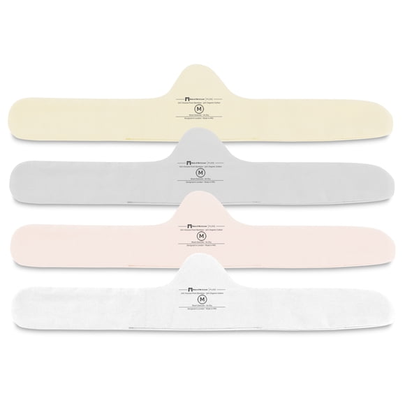 More of Me to Love Organic Cotton and Bamboo Bra Liner 4-Pack Medium (Pearl White, Blush Pink, Stone Gray, Fawn Beige)