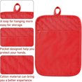 thumbnail image 3 of HAOAN 5 Pcs Supports de Pot pour Cuisine Résistant à la Chaleur Rose Support de Pot en Coton Multifonction Lavable en Machine Gant de Four avec Poche à Boucle pour Cuisson Quotidienne, 3 of 6