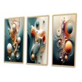thumbnail image 3 of Designart "Organic Blessings from the Otherworldly Multiverse II" Minimalism Framed Wall Art Set Of 3 - White Abstract Minimalism Frame Gallery Set For Office Decor, 3 of 6
