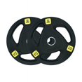 thumbnail image 4 of HAJEX Olympic Rubber Tri-Grip Plates Set 2 inch - 330LB Set - ( 11LB, 33LB, & 44LB), 4 of 5