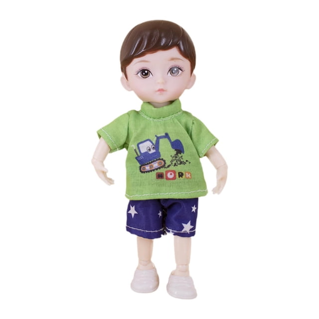 HILABEE Poupées Garçon BJD Poupée Figurine Vierge Accessoires de Poupée Bricolage Cheveux Courts Collection avec Vert