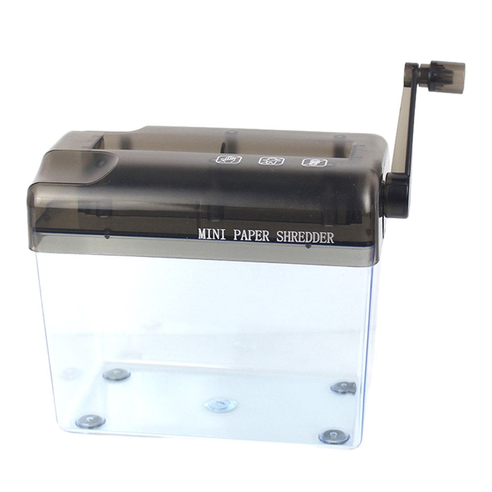 HLONK Portable Mini Manual Paper Shredder  Black