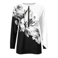 thumbnail image 5 of 2023 Chandail de Mode pour Femmes Rabais de 50 % Liquidation Hauts pour Femmes Automne Manches Longues Chandail Ample Chemise Chic Décontractée Chandails à Col Rond pour Dames, 5 of 5
