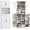 White, variant on HOMCOM 71.5" Tall Pantry Cabinet, Kitchen Cupboard with Spice Racks, Black
