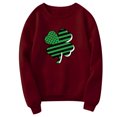 thumbnail image 1 of Chandails de la Saint-Patrick Chandail de la Saint-Patrick pour Hommes en Molleton Imprimé Décontracté à Col Rond, 1 of 9