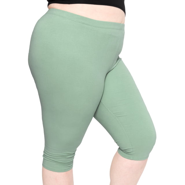 Stretch Is Comfort Women's Plus Size Knee Length Leggings| Adult X-Large - 7x