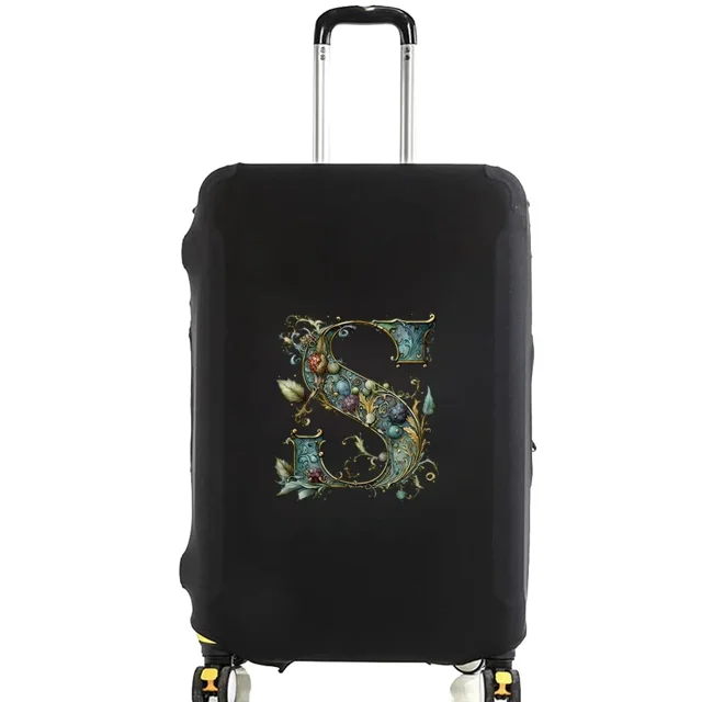 Housses de Bagage Housse de Protection Bagage de Voyage Anti-Rayures Housse Anti-Poussière Réutilisable Housse Lavable Motif Imprimé Graphique 8Graphic Letter S L