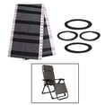 thumbnail image 2 of maskred recliner Replacement Fabric Waterproof Replacement Fabric Lawn Back Yard for Black Grey + Rope 160x43cm 1Set, 2 of 6