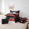 thumbnail image 4 of YST Ensemble de Douillette 7 Pcs pour Adolescents Garçons Baseball, Literie Sport Rouge et Noire, Format Double, 4 of 4