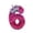 Numéro 6, variante sur Goleeg Bougies d'Anniversaire Rose Vif Couronne Numéro 6 Bougie Décorations de Fête d'Anniversaire Dessus de Gâteau Décor de Cupcake pour Fournitures de Célébrations d'Anniversaire