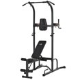 thumbnail image 1 of Soozier Power Tower Station for Gym Workout Equipment With Sit Up Bench, 1 of 9