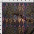 thumbnail image 4 of oneOone Georgette Viscose Brown Fabric Argyle Craft Projects Decor Fabric Printed By The Yard 42 Inch Wide, 4 of 4