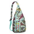 thumbnail image 1 of Cute Cartoon Shark Sling Backpack - Playful Underwater Shark Pattern, Lightweight & Durable (Marine Life Lover Gift), 1 of 4