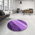 thumbnail image 4 of Ahgly Tapis d'Intérieur Lavable en Machine Carré Transitionnel Heliotrope Violet, 8 Pieds Carré, 4 of 7