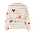 thumbnail image 4 of VALMASS Chandails en Molleton de la Saint-Valentin pour Femmes Manches Longues Col Rond Décontracté Mode Ample Blouses (TG, Blanc-A), 4 of 4