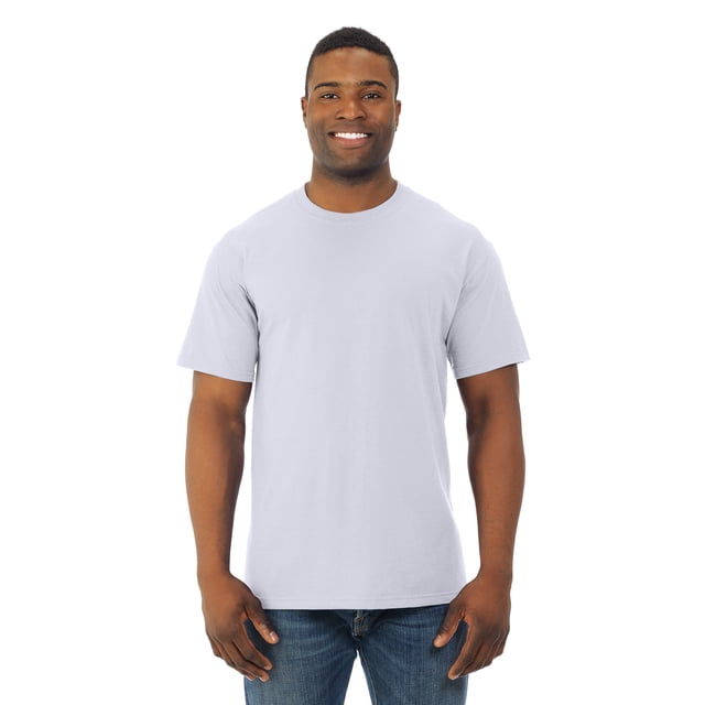 Fruit Of The Loom Mens HD Cotton Short Sleeve Crew T-Shirt, 6XL, Silver
