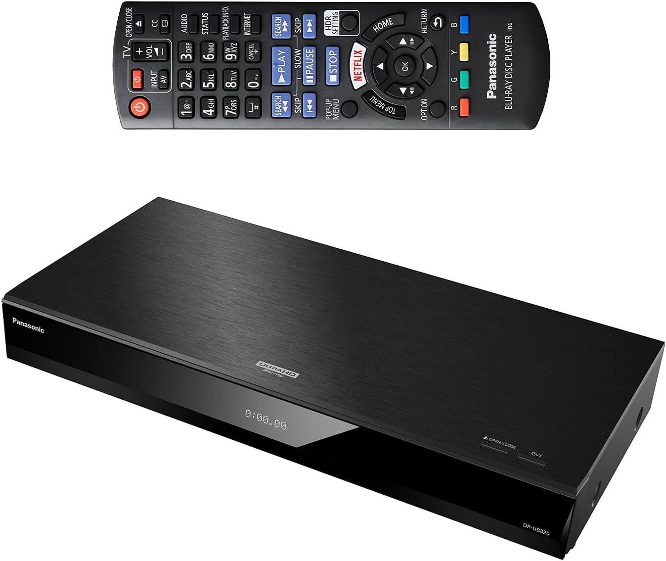 Panasonic DP-UB820 Ultra HD Blu-ray Player with HDR10+, Dolby Vision Playback, WiFi, and Optical Output