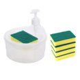 thumbnail image 4 of Dish Soap Dispenser and Sponge Holder, Empty 1000ml Capacity Liquid Pump Bottle Clear, 4 of 9
