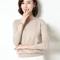 thumbnail image 1 of LNGOOR Chandail pour Femmes 2024 Col Rond Manches Longues Automne Hiver Pulls Mode Chandails Coréens Chandails de Base Chandails Ajustés en Tricot Chandails, 1 of 6
