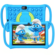 Tedupee Kids Tablet, 7 inch Android 13 Tablet for Kids, Quad Core Processor, 2GB RAM+32GB ROM, 1024 x 600 IPS, Wifi, Bluetooth,Parental Control - Blue