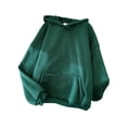 thumbnail image 1 of Innerwin Chandails à Capuche en Molleton pour Femmes, Chandail Sport Uni, Coupe Ample, Hauts à Capuche Vert Foncé 2TG, 1 of 2