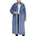 thumbnail image 2 of LOVZFMLL Jackets for Women's Button Pockets Bandage Solid Color Long Sleeve Loose Coat Medium Length Coat, 2 of 6