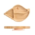 thumbnail image 1 of Adorable Conch Shaped Bamboo Divided Baby Plate with Suction Base for Toddler Self Feeding and Complementary Food, 1 of 6