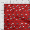 thumbnail image 2 of oneOone Viscose Jersey Red Fabric Eye Print Craft Projects Decor Fabric Printed By The Yard 60 Inch Wide, 2 of 5