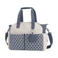 thumbnail image 1 of HILABEE Diaper Bag Tote Multi Outer Pockets Lightweight Waterproof Baby Changing Bag Blue White, 1 of 9