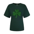 thumbnail image 4 of LUOGENLI T-shirts pour Femme pour Femmes T-Shirt à Col Rond à Manches Courtes pour la Saint-Patrick T-Shirt Tee T-shirts Femmes Blanc Saint-Patrick 4xlt T-shirts pour Femmes T-shirts Graphiques Pâques Vert Foncé TG, 4 of 4