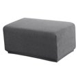 thumbnail image 2 of Stretch Ottoman Cover Ottoman Slipcovers Rectangle Foot Stool Covers Ottoman Foot Rest Cover Jacquard Fabric with Elastic Bottom, 2 of 6